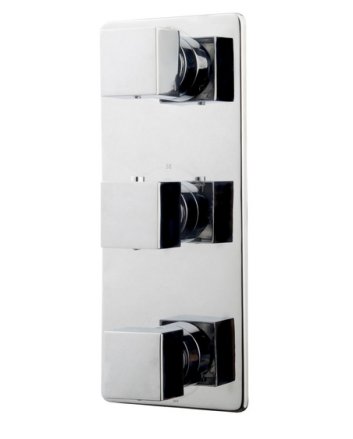 Rombo afbouwdeel inbouwthermostaat 3 weg chroom