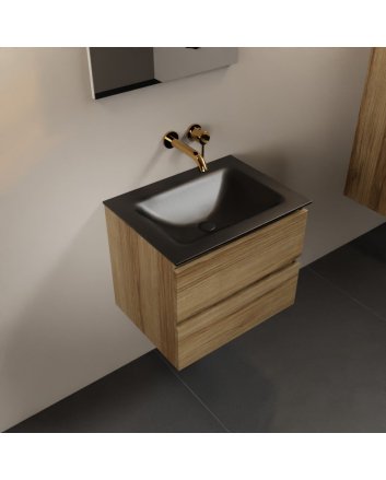 Mondiaz Aivy 60cm badmeubel Chai, wastafel Urban solid surface midden zonder kraangat