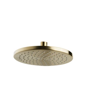 Caral hoofddouche rond 20 x 1,2 cm geborsteld messing