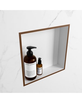 Mondiaz Easy Nis 29,5x29,5cm in solid surface kleur Rust | Talc. 1 vak  geschikt voor in- of opbouw