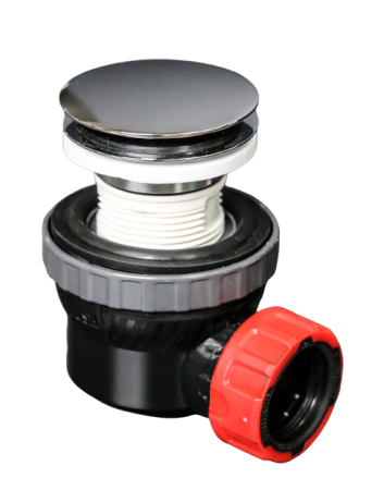 Mondiaz Ruimte besparende click sifon 6,7cm hoog rond chroom messing