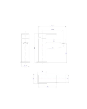 Sani DeLuxe Wastafelmengkraan opbouw Cube Chroom