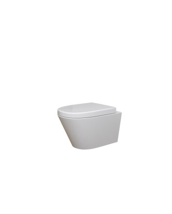 Stereo wandcloset rimless met Vesta toiletzitting softclose en quick release glans wit