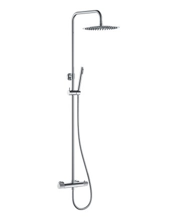 Ribbd thermostatische regendoucheset opbouw chroom