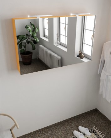 Mondiaz Cubb spiegelkast 120x70x16cm kleur ocher met 2 deuren