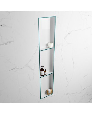 Mondiaz Easy Nis 149,5x29,5cm in solid surface kleur Smag | Talc. 3 vakken  geschikt voor in- of opbouw