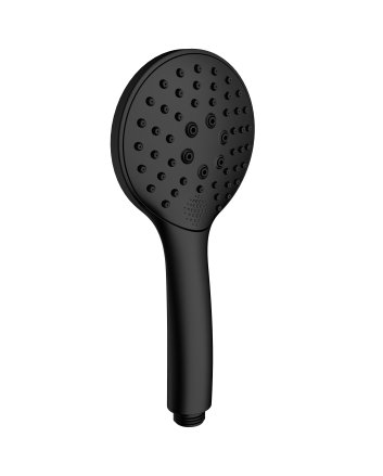 Smart handdouche rond 3-standen kunststof mat zwart