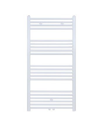 120x50 cm - 675 Watt - Ecorad Handdoekradiator - Wit (RAL9016) - Universal-6 aansluitpunten