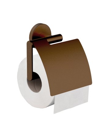 Alonzo toiletrolhouder met klep geborsteld brons koper