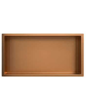 Demis inbouwnis 30 x 60 x 7 cm geborsteld brons koper