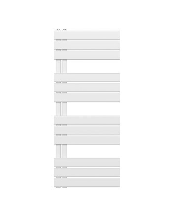 120x50 cm - 600 Watt - Ecorad Slide - Wit - Handdoekradiator | Designradiator