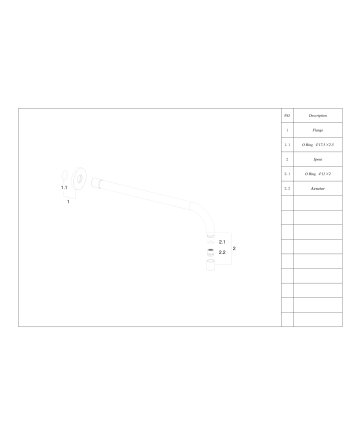 SLIM 18mm uitloop rond 30cm 1/2'' mat zwart