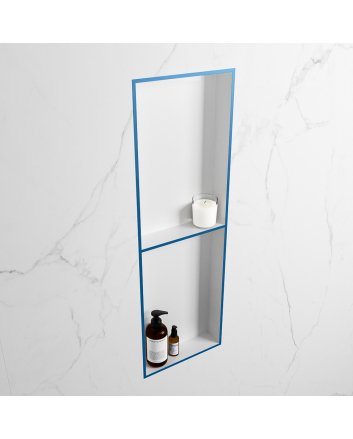 Mondiaz Easy Nis 149,5x29,5cm in solid surface kleur Jeans | Talc. 2 vakken geschikt voor in- of opbouw