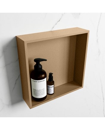 Mondiaz Easy Nis 29,5x29,5cm in solid surface kleur Oro | Oro. 1 vak  geschikt voor in- of opbouw