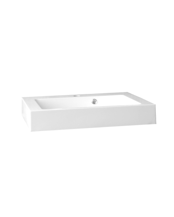 Sani DeLuxe Wastafel BM Mineraalmarmer 60, met een kraangat