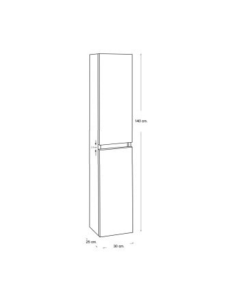 SEPHIA kolomkast 140x30x25 mat wit