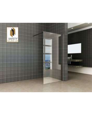 Graffic inloopdouche 1000 x 2000 x 10 mm nano safety glass folie helder glas/mat zwart