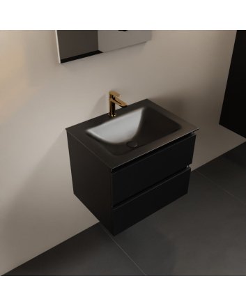 Mondiaz Aivy 60cm badmeubel Urban, wastafel Urban solid surface midden 1 kraangat