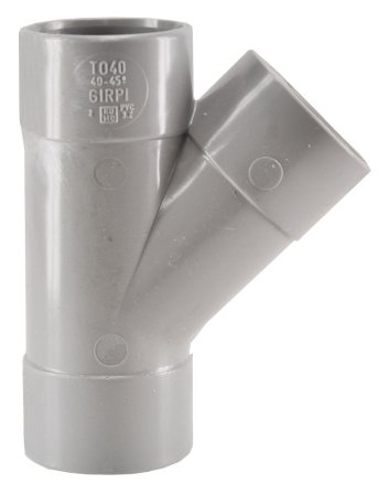 T-stuk 3 x mof 40 mm 45 graden PVC