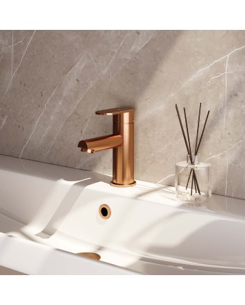 BRAUER Copper Edition lage opbouw wastafelmengkraan model C koper geborsteld PVD
