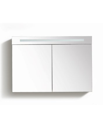 Sani DeLuxe Spiegelkast met LED verlichting incl. opbouw stopcontact schakelaar 120 Light Wood
