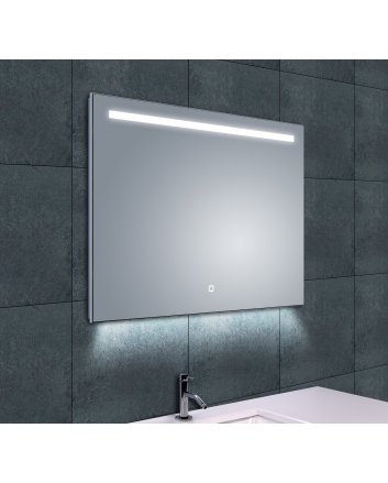 Ambi one spiegel rechthoek met LED, dimbaar en spiegelverwarming 80 x 60 cm