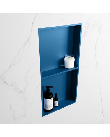 Mondiaz Easy Nis 59,5x29,5cm in solid surface kleur Jeans | Jeans. 2 vakken geschikt voor in- of opbouw