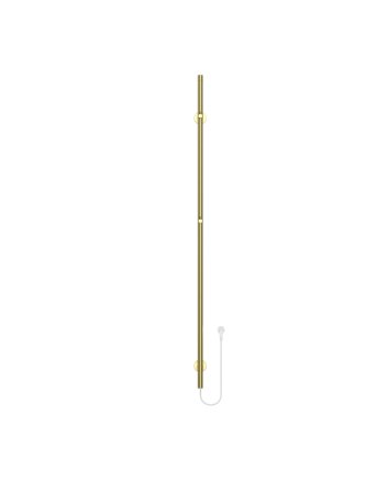 150cm Sticky - 60W Dryheating - Geborsteld Goud - Elektrische Staafhanddoekradiator Enkel