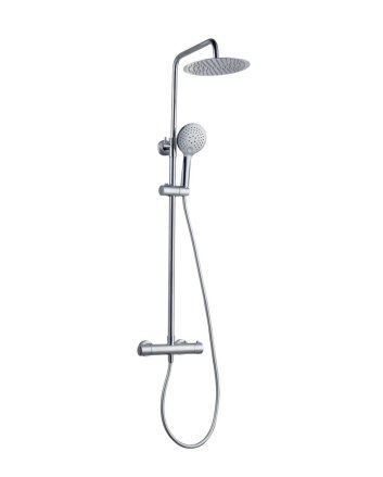 Sani DeLuxe Doucheset opbouw thermostatisch Chicago (in hoogte verstelbaar) rond Chroom