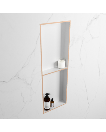 Mondiaz Easy Nis 149,5x29,5cm in solid surface kleur Rosee | Talc. 2 vakken geschikt voor in- of opbouw