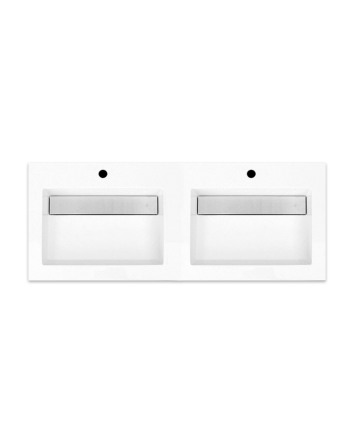 Sani DeLuxe Wastafel Senza mineraalmarmer verdekte afvoer 120 dubbele wasbak