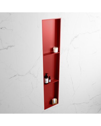 Mondiaz Easy Nis 149,5x29,5cm in solid surface kleur Fire | Fire. 3 vakken  geschikt voor in- of opbouw