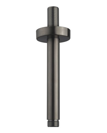 Caral douchearm met plafondbevestiging 15 cm gunmetal