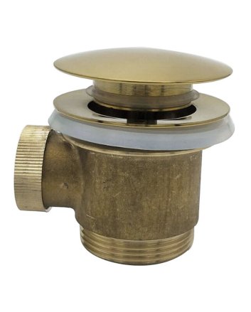 Caral clickwaste afvoerplug vrijstaand bad 1 1/2" geborsteld messing