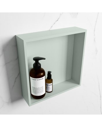 Mondiaz Easy Nis 29,5x29,5cm in solid surface kleur Greey | Greey. 1 vak  geschikt voor in- of opbouw