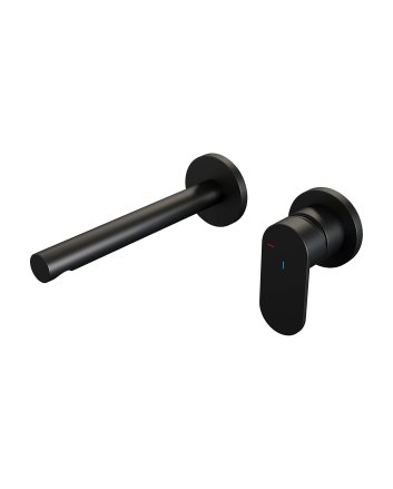 BRAUER Black Edition inbouw wastafelmengkraan met rechte uitloop en rozetten model C1 mat zwart