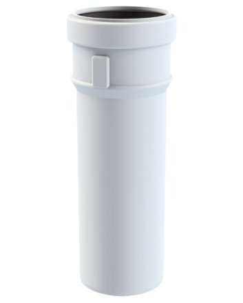 Safe-PP Rookgaspijp Lengte 250 mm x Ø80 mm Wit PP