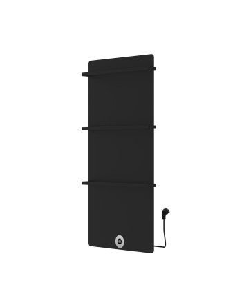 120x60 cm - Elektrische Panel Verticaal Vlak - Mat Zwart - 750 Watt