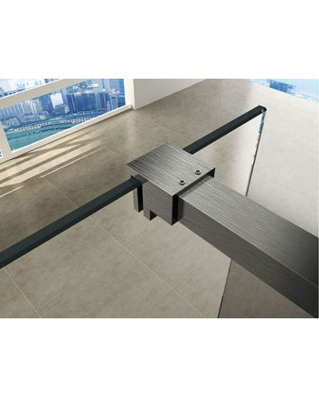 Slim profielset met stabilisatiestang 120 cm geborsteld staal