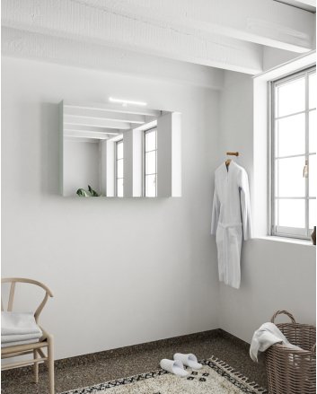 Mondiaz Cubb spiegelkast 100x70x16cm kleur greey met 2 deuren