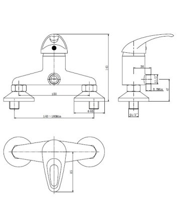 Athos douchemengkraan chroom