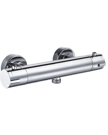 Sani DeLuxe Douchemengkraan opbouw thermostatisch New Rio rond Chroom