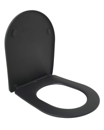 Shade slim toiletzitting softclose en quick release mat zwart