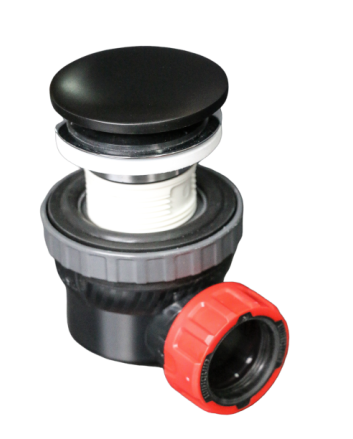 Mondiaz Ruimte besparende click sifon 6,7cm hoog solid surface rond urban