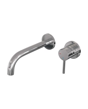 BRAUER Chrome Edition inbouw wastafelmengkraan met gebogen uitloop en rozetten model A1 chroom