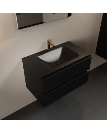 Mondiaz Aivy 80cm badmeubel Urban, wastafel Urban solid surface midden 1 kraangat