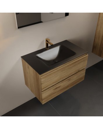 Mondiaz Aivy 80cm badmeubel Chai, wastafel Urban solid surface midden 1 kraangat