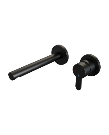 BRAUER Black Edition inbouw wastafelmengkraan met rechte uitloop en rozetten model D1 mat zwart