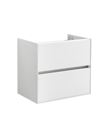 Sani DeLuxe Compact Greeploos onderkast met greeplijst aluminium 60 Hoogglans Wit