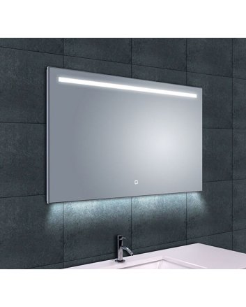Ambi one spiegel rechthoek met LED, dimbaar en spiegelverwarming 100 x 60 cm